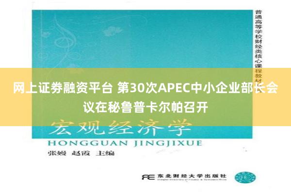 网上证劵融资平台 第30次APEC中小企业部长会议在秘鲁普卡尔帕召开