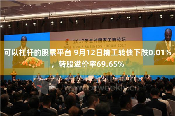 可以杠杆的股票平台 9月12日精工转债下跌0.01%，转股溢价率69.65%