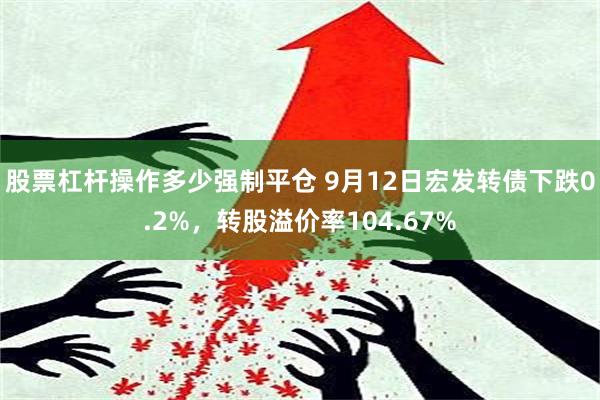 股票杠杆操作多少强制平仓 9月12日宏发转债下跌0.2%，转股溢价率104.67%