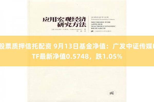 股票质押信托配资 9月13日基金净值：广发中证传媒ETF最新净值0.5748，跌1.05%