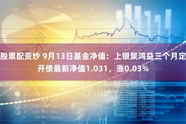 股票配资炒 9月13日基金净值：上银聚鸿益三个月定开债最新净值1.031，涨0.03%
