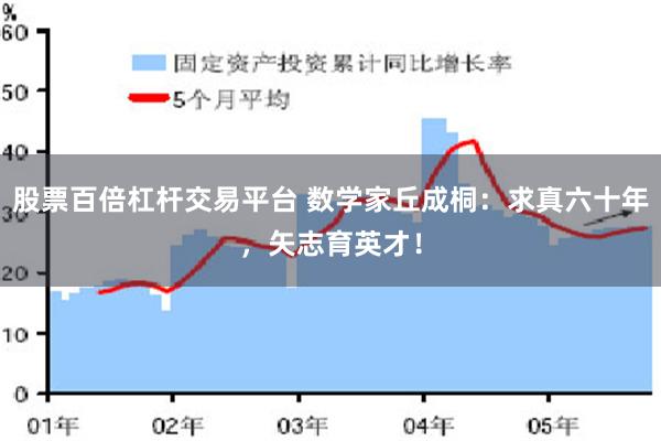 股票百倍杠杆交易平台 数学家丘成桐：求真六十年，矢志育英才！