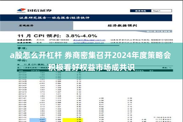 a股怎么开杠杆 券商密集召开2024年度策略会 积极看好权益市场成共识