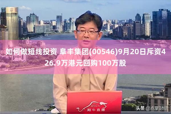 如何做短线投资 阜丰集团(00546)9月20日斥资426.9万港元回购100万股