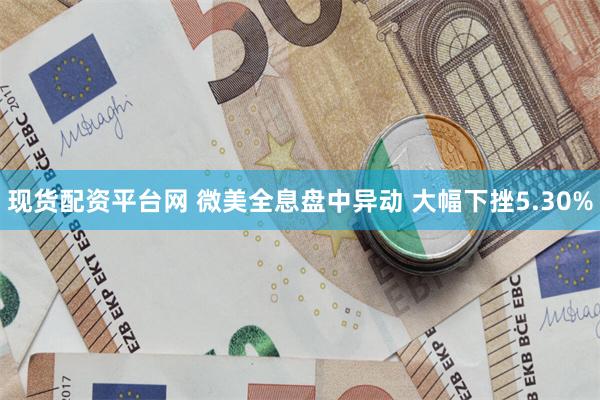 现货配资平台网 微美全息盘中异动 大幅下挫5.30%