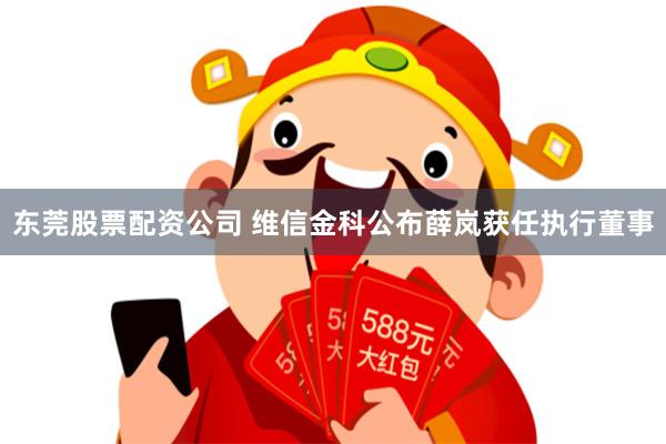 东莞股票配资公司 维信金科公布薛岚获任执行董事