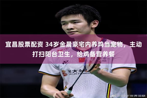 宜昌股票配资 34岁金晨豪宅内养鸡当宠物，主动打扫阳台卫生，给鸡备营养餐