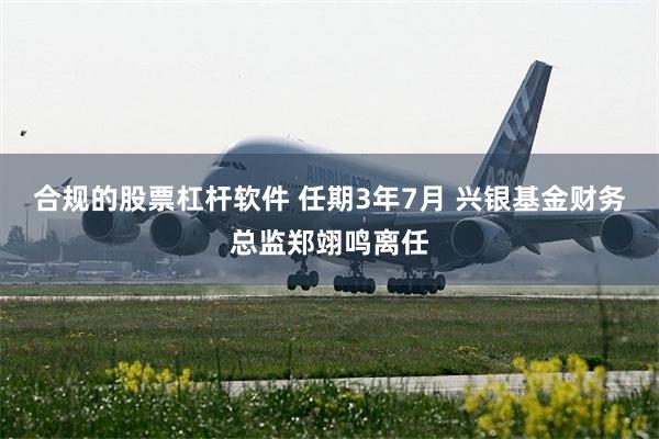 合规的股票杠杆软件 任期3年7月 兴银基金财务总监郑翊鸣离任