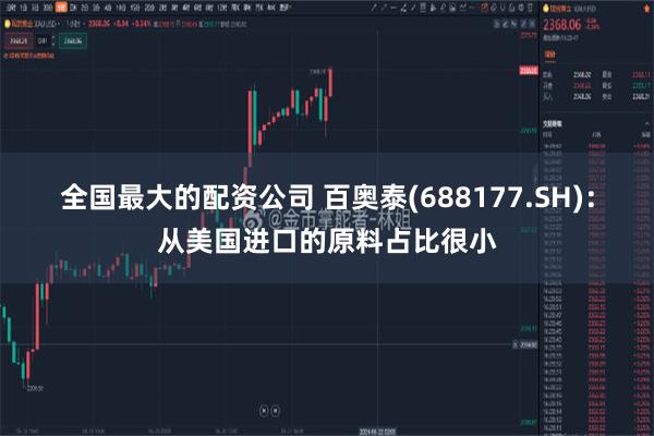 全国最大的配资公司 百奥泰(688177.SH)：从美国进口的原料占比很小