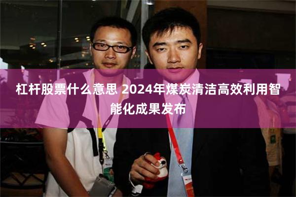 杠杆股票什么意思 2024年煤炭清洁高效利用智能化成果发布