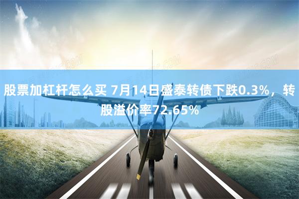 股票加杠杆怎么买 7月14日盛泰转债下跌0.3%，转股溢价率72.65%