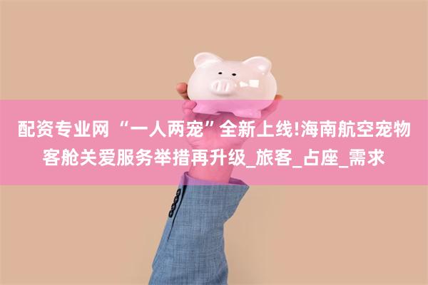 配资专业网 “一人两宠”全新上线!海南航空宠物客舱关爱服务举措再升级_旅客_占座_需求